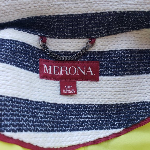 Spring Coat Long Trench Jacket Striped Cuffed - Picture 10 of 12